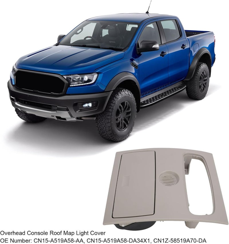 AMAKO Overhead Console Roof Map Light Cover: CN15A 519A 58AA Car Sunglass Holder Box, Car Organizer Compatible with Universal Car Ford Ranger Everest Mazda BT50 2012 to 2019 - Image 2